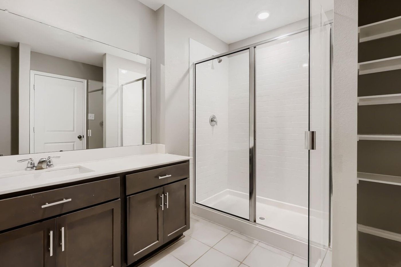 Primary bathroom with a walk-in shower at 1212 Rountree Ct, Celina