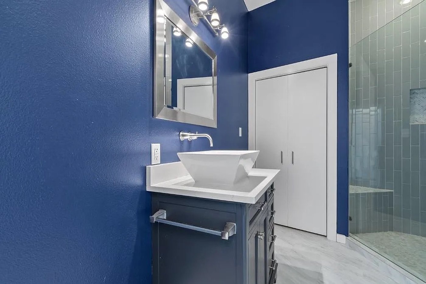 Second full bathroom with glass shower at 1310 S 1st St #310