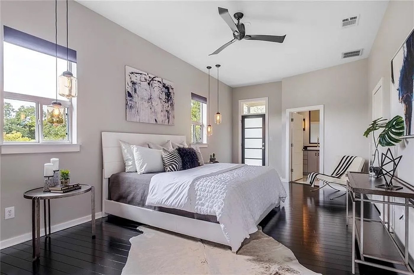 Primary suite with natural light and remote controlled shades at 1310 S 1st St #310
