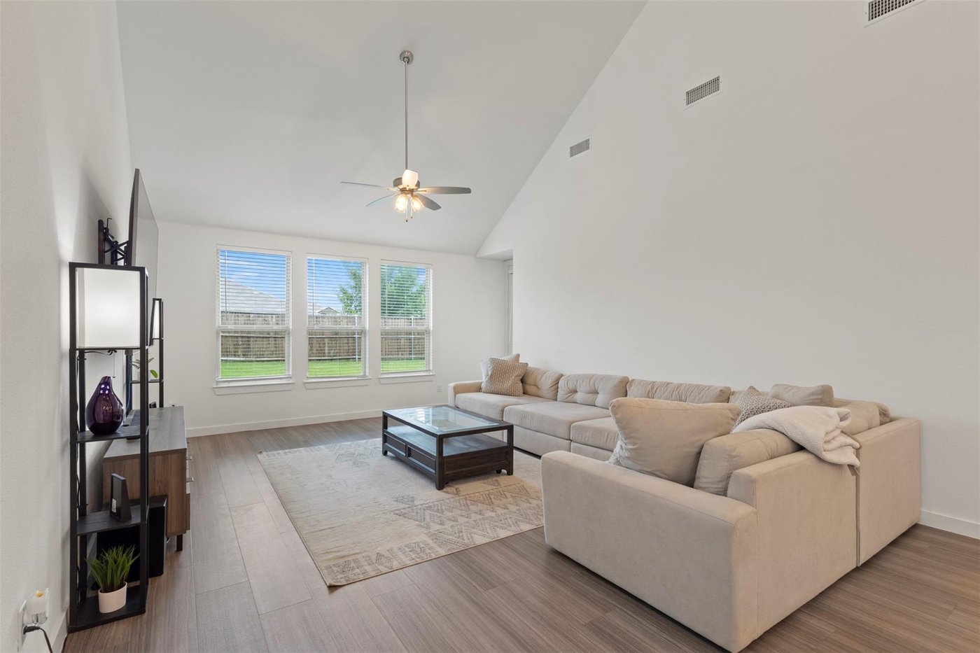 Living room open to the kitchen at 1848 Coronet Ave, Aubrey