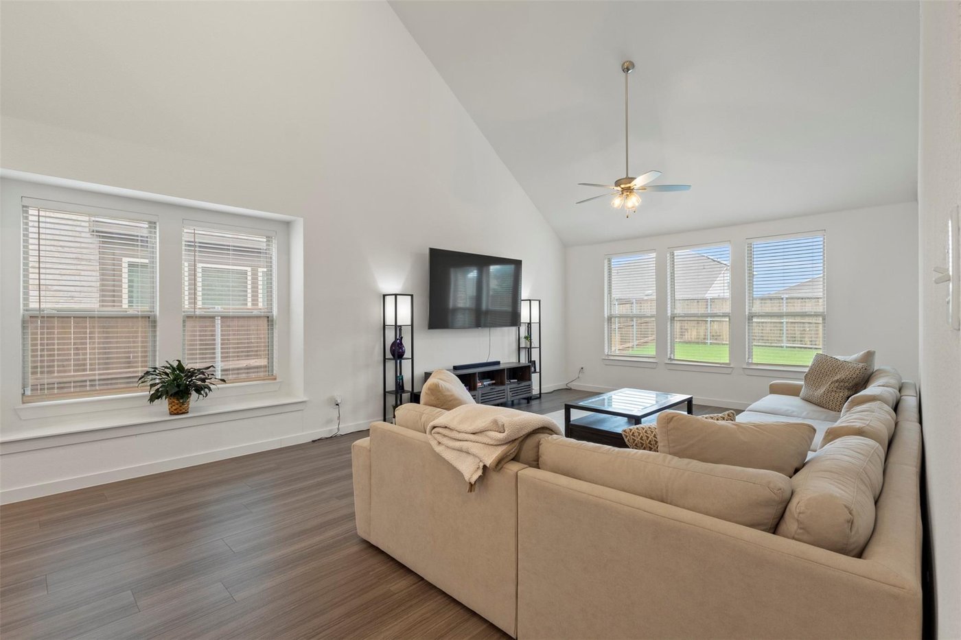 Bright living space with large windows at 1848 Coronet Ave, Aubrey, TX