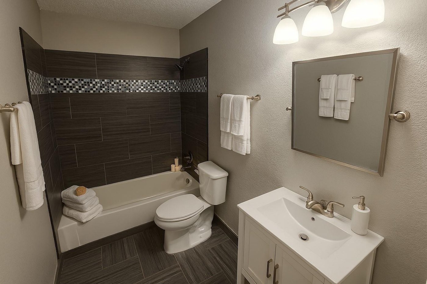 Full bathroom with a tub and vanity at 2009 Antwerp, Plano