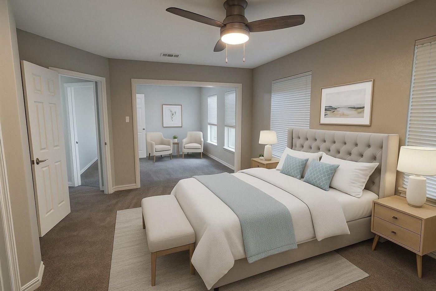 Secondary bedroom with natural light at 2009 Antwerp, Plano