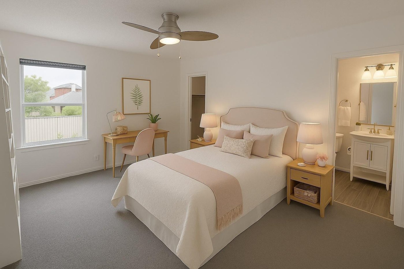 Guest bedroom with soft carpet at 2009 Antwerp, Plano