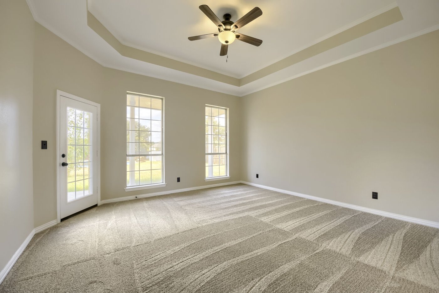 Primary bedroom with direct outdoor access at 201 N Garza Rd, Shady Shores