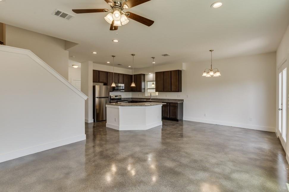 Open concept main floor at 206 Topaz in New Braunfels
