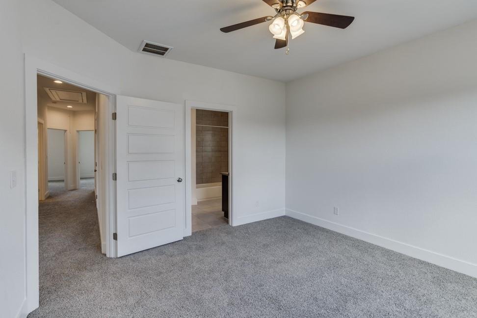 Primary bedroom upstairs at 206 Topaz in New Braunfels