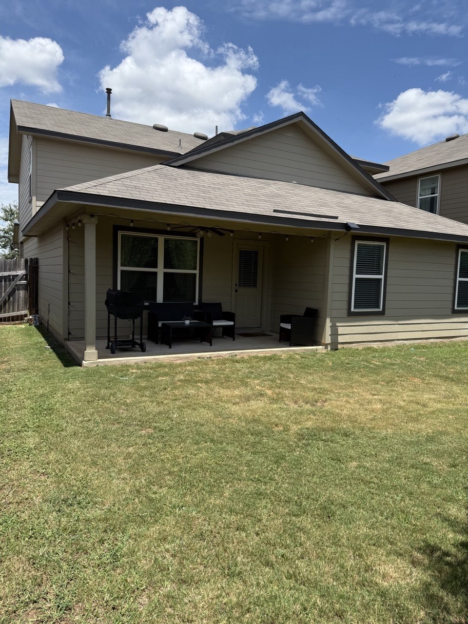 Private backyard at 22126 Backspin, San Antonio