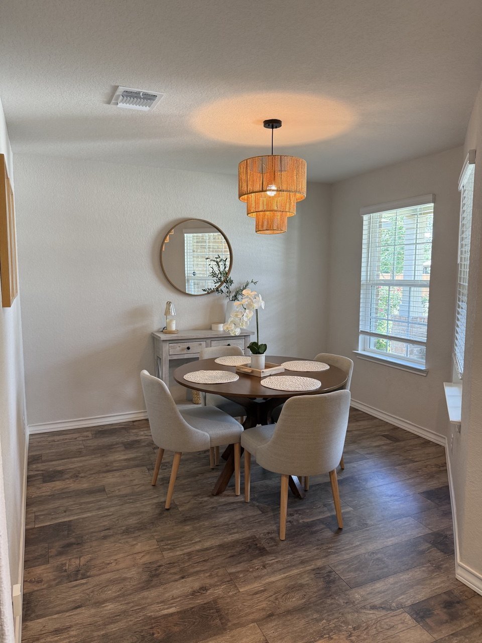 Separate dining area filled with natural light at 22126 Backspin, San Antonio