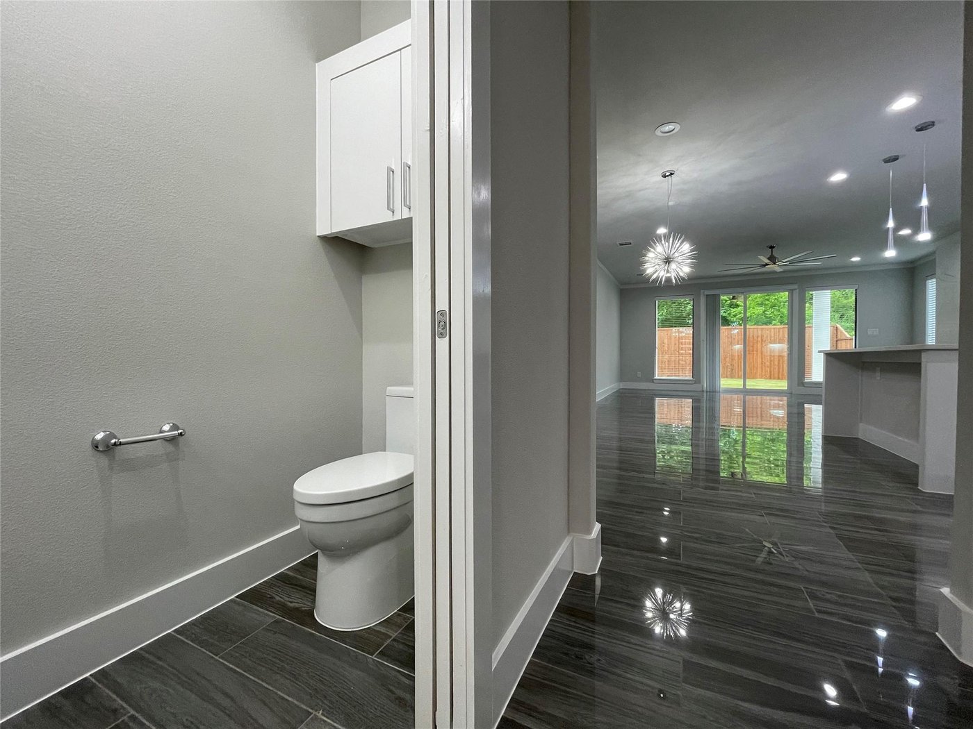 Powder bath on the main level at 2417 N Winnetka Ave, Dallas