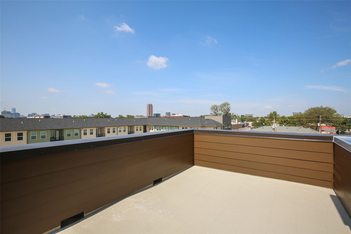 Rooftop deck with downtown Dallas views at 4904 Lexington Ct