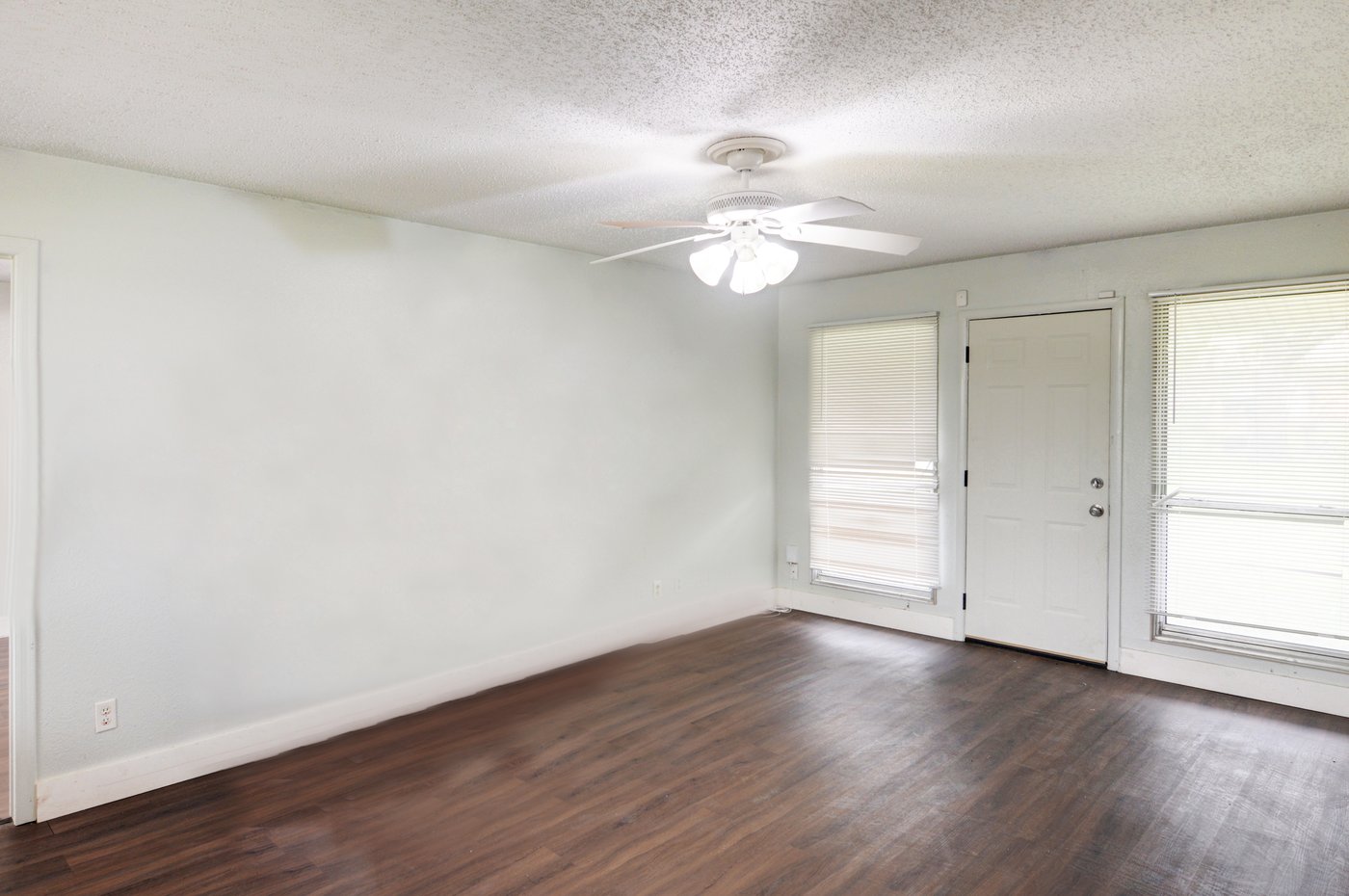 Living room with luxury vinyl plank flooring at 5413 Wedgwood Dr, Fort Worth