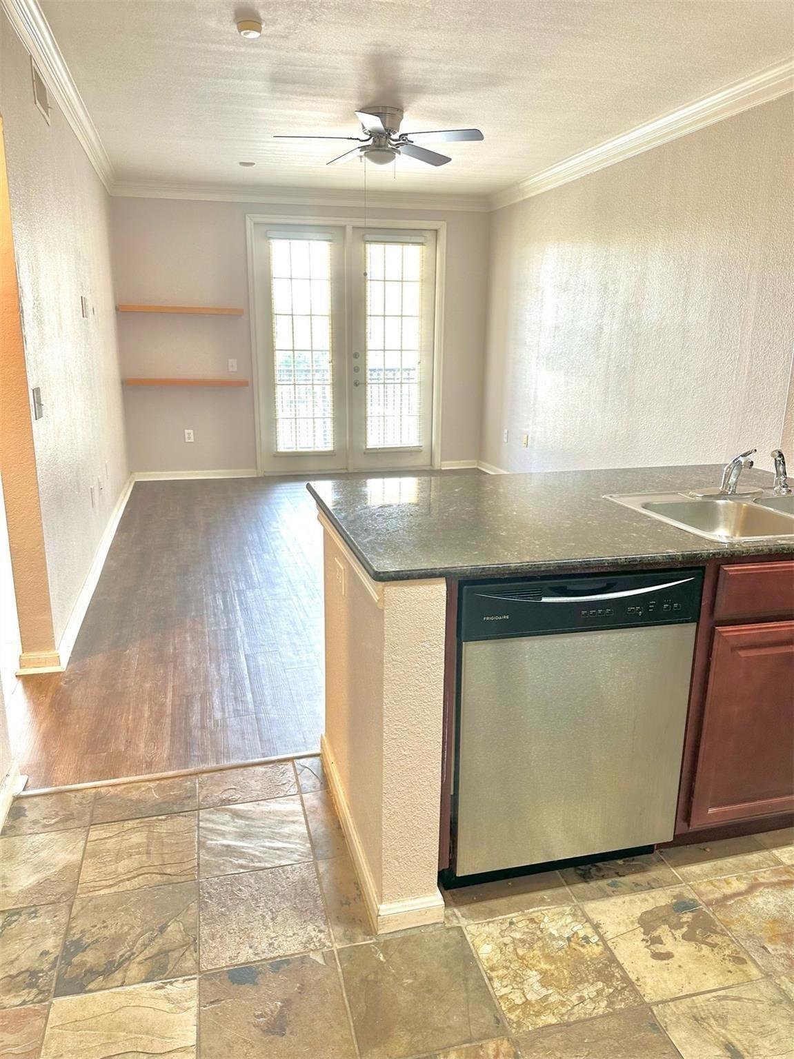 Living room at 7575 Kirby Dr #3203, Houston